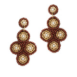 93632, GEOMETRIC SEED BEAD EARRING