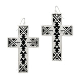 93635, WESTERN CROSS METAL EARRING, RELIGIOUS