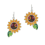 93637, GARDEN SUNFLOWER EPOXY EARRING