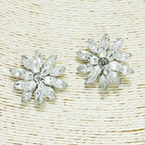 93646, MARQUISE RHINESTONE FLOWER EARRING