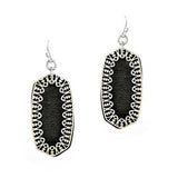Geometric Filigree Accent Wood Earring - view 4