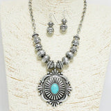 Antique Western Concho Accent Necklace