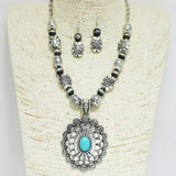 Antique Western Concho Accent Necklace