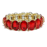93672, OVAL RHINESTONE ACCENT STRETCH BRACELET, WEDDING, BRIDAL, PROM