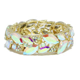 93673, MARQUISE RHINESTONE ACCENT STRETCH BRACELET, WEDDING, BRIDAL, PROM