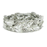 93673, MARQUISE RHINESTONE ACCENT STRETCH BRACELET, WEDDING, BRIDAL, PROM