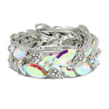93673, MARQUISE RHINESTONE ACCENT STRETCH BRACELET, WEDDING, BRIDAL, PROM