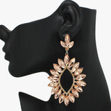 93674, OVERSIZED MARQUISE RHINESTONE ACCENT EARRING, WEDDING, BRIDAL, PROM