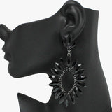 93674, OVERSIZED MARQUISE RHINESTONE ACCENT EARRING, WEDDING, BRIDAL, PROM