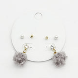 93713, 14K GOLD DIPPED THREAD BALL STUD EARRING SET
