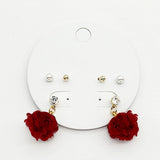 93713, 14K GOLD DIPPED THREAD BALL STUD EARRING SET