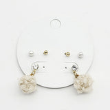 93713, 14K GOLD DIPPED THREAD BALL STUD EARRING SET