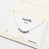 White Gold Dipped Dainty Pearl Accent Necklace