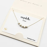 93719, 14K GOLD DIPPED DAINTY PEARL ACCENT NECKLACE