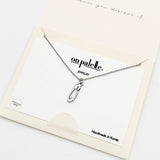 93720, 14K GOLD DIPPED DAINTY SAFETY PIN CHARM PENDANT NECKLACE