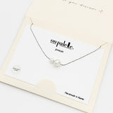 93723, 14K GOLD DIPPED DAINTY PEARL NECKLACE