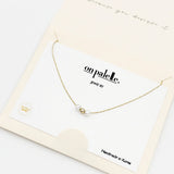 93727, 14K GOLD DIPPED DAINTY FRESHWATER PEARL SLIDE NECKLACE