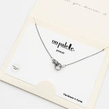 White Gold Dipped Dainty Round Linked Necklace