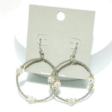 Fireball Accent Round Dangle Earring