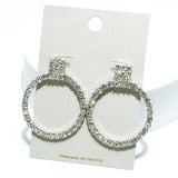 Pave Round Rhinestone Earring - view 2