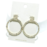 Pave Round Rhinestone Earring