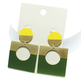 Geometric Epoxy Color Block Earring