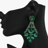 93741, RHINESTONE EVENING EARRING, WEDDING, BRIDAL, PROM