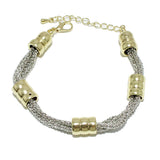 93752, ROUNDED BARREL ACCENT METAL BRACELET