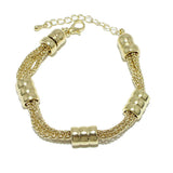 93752, ROUNDED BARREL ACCENT METAL BRACELET