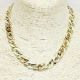 93754, CELLULOID ACETATE CHAIN LOOK NECKLACE