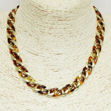 93754, CELLULOID ACETATE CHAIN LOOK NECKLACE