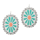 Western Concho Epoxy Accent Earring