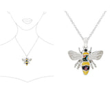 93779, GARDEN BEE EPOXY PENDANT NECKLACE