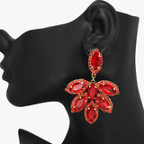 93839, MARQUISE RHINESTONE ACCENT EVENING EARRING, WEDDING, BRIDAL, PROM