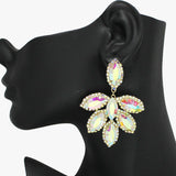 93839, MARQUISE RHINESTONE ACCENT EVENING EARRING, WEDDING, BRIDAL, PROM