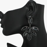 93839, MARQUISE RHINESTONE ACCENT EVENING EARRING, WEDDING, BRIDAL, PROM