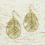 93883, LEAF METAL EARRING