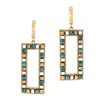 Rectangle Nugget Bead Earring - view 4