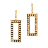 Rectangle Nugget Bead Earring - view 3