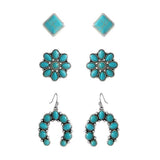 Western Squash Blossom Stud Earring SET
