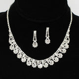 93897, ROUND ACCENT PAVE RHINESTONE EVENING NECKLACE