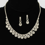 93897, ROUND ACCENT PAVE RHINESTONE EVENING NECKLACE