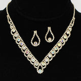 93902, ROUND ACCENT PAVE RHINESTONE EVENING NECKLACE, WEDDING, BRIDAL, PROM