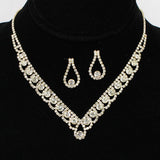 93902, ROUND ACCENT PAVE RHINESTONE EVENING NECKLACE, WEDDING, BRIDAL, PROM