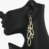 93904, MARQUISE PAVE RHINESTONE ACCENT EARRING, WEDDING, BRIDAL, PROM