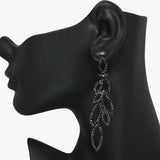 93904, MARQUISE PAVE RHINESTONE ACCENT EARRING, WEDDING, BRIDAL, PROM