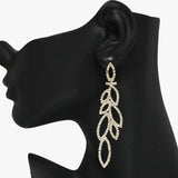 93904, MARQUISE PAVE RHINESTONE ACCENT EARRING, WEDDING, BRIDAL, PROM