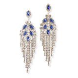 93905, PAVE RHINESTONE WITH MARQUISE CUBIC ZIRCONIA EARRING