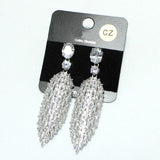 93912, CHANDELIER CUBIC ZIRCONIA DANGLE EARRING