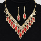 93925, MARQUISE RHINESTONE ACCENT EVENING NECKLACE, WEDDING, BRIDAL, PROM
